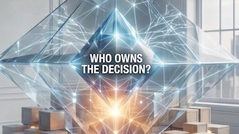 Abstract crystal with decision question